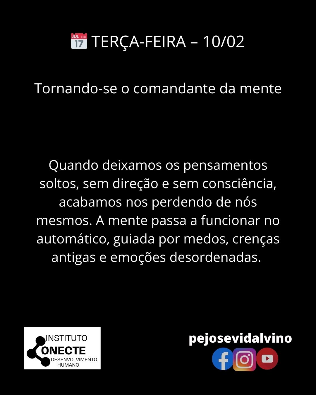 Tornando-se o comandante da mente.