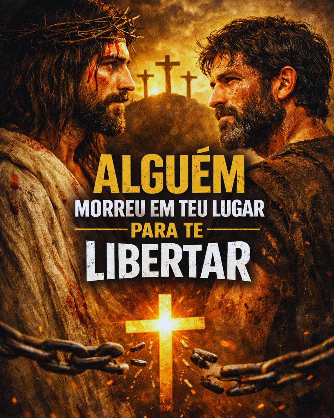 Alguém morreu em teu lugar para te libertar.