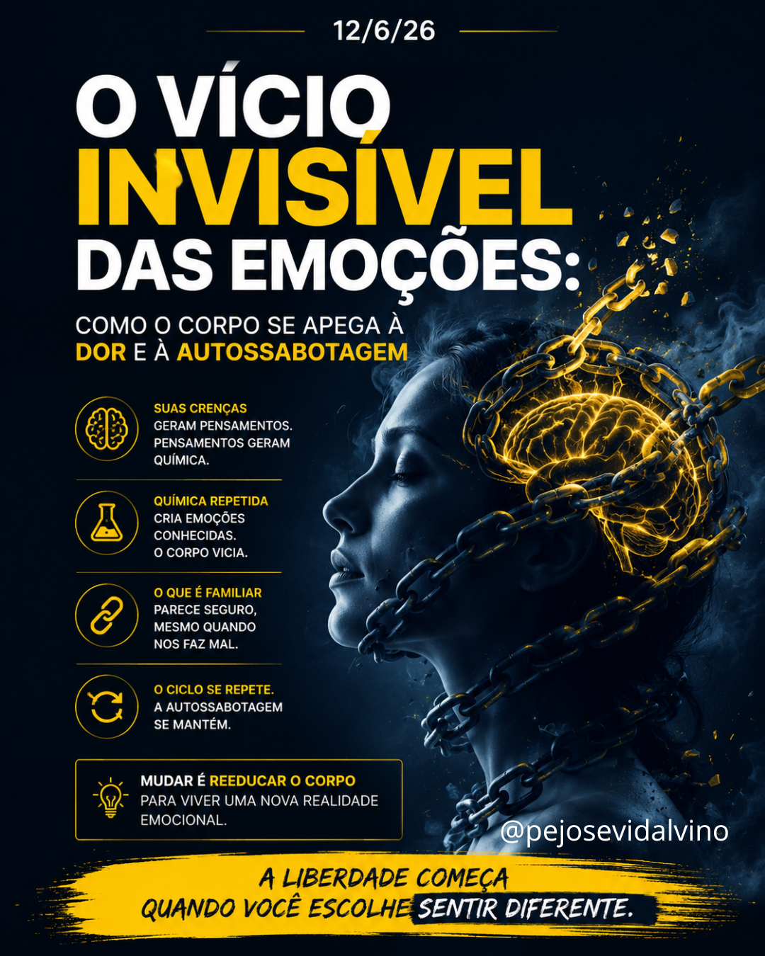 O Vício Invisível das Emoções: Como o Corpo se Apega à Dor e à Autossabotagem
